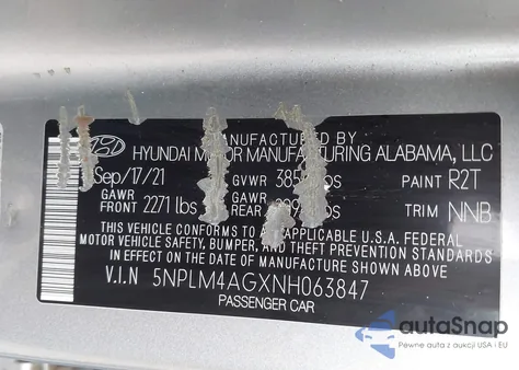 2022 Hyundai Elantra Sel из США, поврежденный, VIN 5NPLM4AGXNH063847